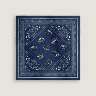 Eperon d'Or bandana 55 - Blue | Hermès Mainland China